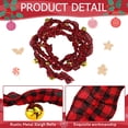 thumbnail image 3 of Christmas Tree Garland 9FT Rustic Jingle Bell Buffalo Plaid Ribbon Garland Christmas Tree Decorations Vintage Farmhouse Country Home Decor Metal Sleigh Bell Ornaments Red Black Plaid Garland, 3 of 6