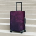 thumbnail image 4 of Salouo Black Dark Blue Purple Pattern Travel Dust-proof Suitcase Cover, Softside Suitcase Protector Luggage Cover Protector for 18-32inch ,Not Included Suitcase, 4 of 8