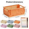 thumbnail image 3 of Pastel Storage Crates 6-Pack, Space-Saving Foldable Baskets for Office Classroom Bedroom with Label Sheets & Marker, 3 of 10