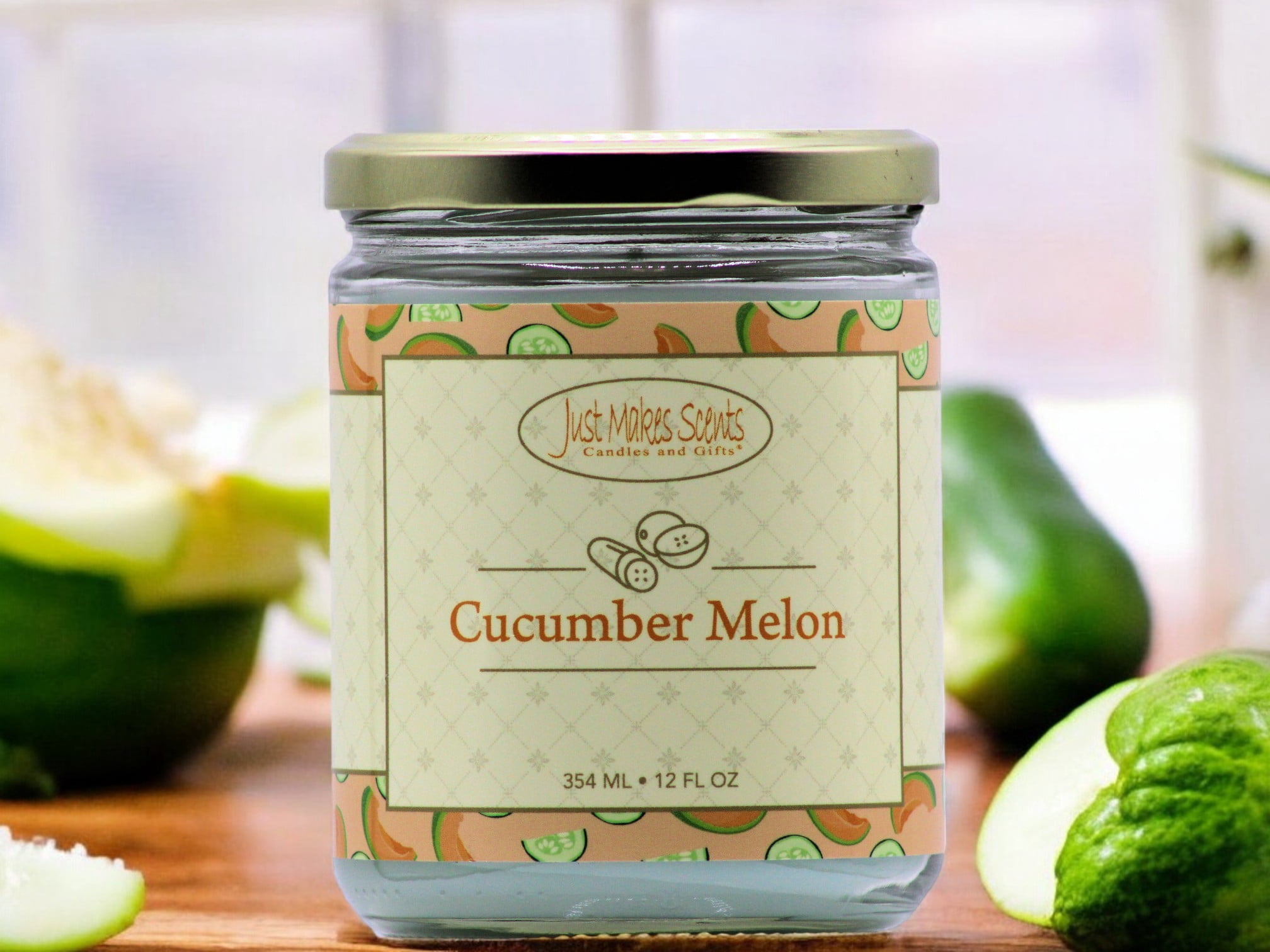 Cucumber Melon Scented Salsa Jar Candle -Just Makes Scents Candles & Gifts