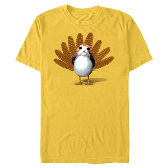 Star Wars Porg Thanksgiving Turkey - Short Sleeve Blended T-Shirt for Adults -Customized-Yellow