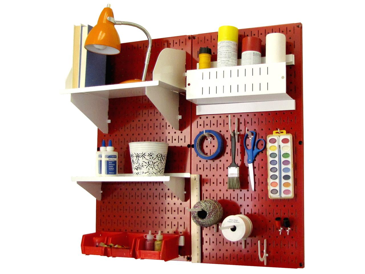 Wall Control Pegboard Hobby Craft Pegboard Organizer Storage Kit with