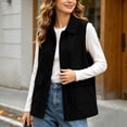 thumbnail image 4 of Staron Fall Vest for Women Casual Knit Vest Sleeveless Solid Lightweight Comfy Loose Longline Vest Jacket Black L, 4 of 7