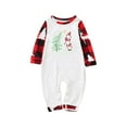 thumbnail image 5 of Christmas Family Matching Pajamas Sets Christmas PJ's Letter Print Top and Plaid Pants Jammies Sleepwear, 5 of 7