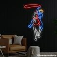 thumbnail image 2 of Glowneon Cowboy Rides Horse Neon Sign, Rodeo Led Sign, Western Decor, Cowboy Neon Sign, 2 of 5