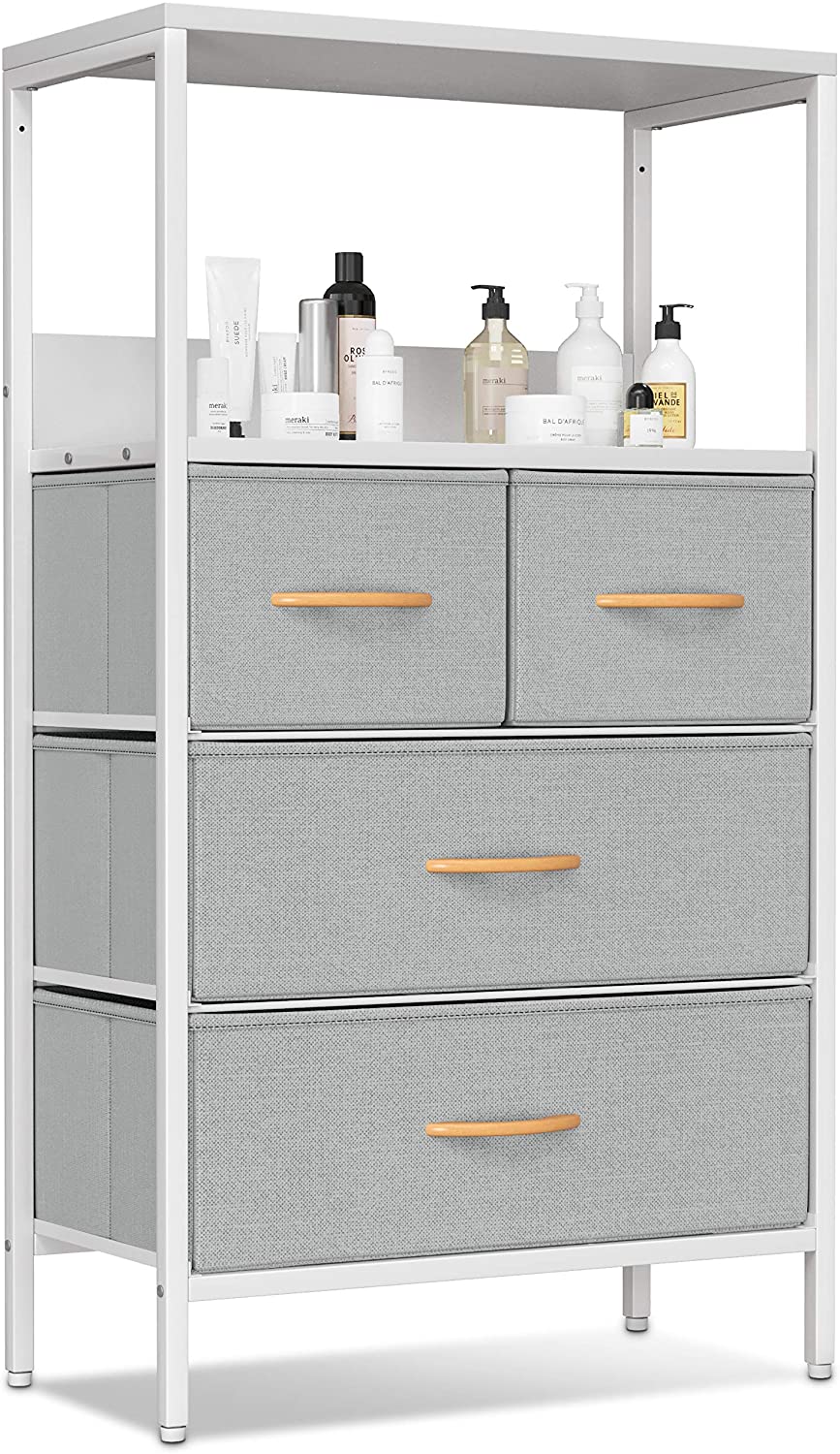 CubiCubi 4Drawer Small Storage Dresser for Bedroom, Chest of Drawers