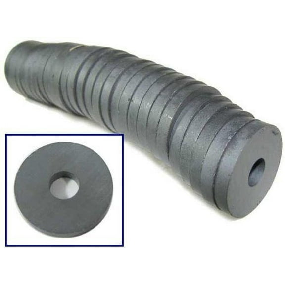 Creative Hobbies Grade 5 Round Ceramic Ferrite Ring Magnets, 29 Pack