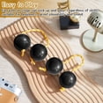 thumbnail image 4 of Wosthever 2 piezas instrumento Musical tradicional africano Aslatua bola rítmica de percusión manual para fiestas Accesorios para instrumentos musicales A, 4 of 4