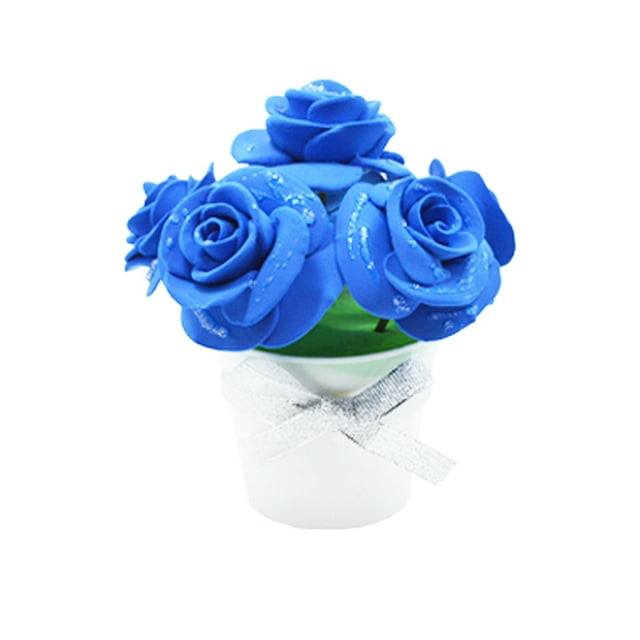 yeacher DIY Creative Clay Flower Pot Kit - Educational Craft Gift for Kids, Blue Enchantress Design, Lightweight & Colorful Modeling Clay Set