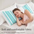 thumbnail image 5 of Teal Green Striped Body Pillow Cover 20 x 60 Inch Decorative Pillow Cover Farmhouse Simple Line Vertical Stripes Lumbar Pillowcase Seasonal Rectangle Cushion Case for Couch Sofa Bed Living Room, 5 of 9