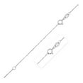 thumbnail image 1 of Double Chaîne de Boîte Extensible en Or Blanc 14 Carats (0,6 Mm) Taille 18 Pouces, 1 of 2