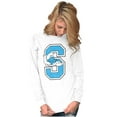 thumbnail image 4 of Lazy Smurf Vintage Varsity Cartoon Long Sleeve TShirt Men Women Brisco Brands S, 4 of 5