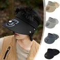 thumbnail image 1 of Sombrero para el sol de ala ancha con ventilador de carga USB | Protección ajustable para el cuello | Sombrero de playa de ciclismo para viajes al aire libre | Súper silencioso, viento potente, 1 of 5