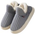 thumbnail image 5 of DVKOVI Women Men Ankle Bootie Slipper Plush Warm Indoor Outdoor Shoes Comfy Fleece Lined Memory Foam Slipper with Anti-Slip Sole Grey 47, 5 of 5