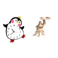 thumbnail image 1 of Reloj de pared,Reloj de pared silencioso y decorativo que no hace tictac,Reloj de pared silencioso de pingüino pequeño Reloj de madera,Estatua,Bandeja para servir estatuas,decoración del, 1 of 8