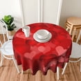 thumbnail image 5 of Valentines Day Tablecloth 60 Inch Round Red Romantic Tablecloth Love Hearts Valentine Table Cloth Dust-Proof Wrinkle Resistant Rustic Tablecloth for Home Dining Room Party, 5 of 5