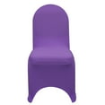 thumbnail image 4 of Your Chair Covers - Stretch Spandex Banquet Chair Cover Purple for Wedding, Party, Birthday, Patio, etc., 4 of 6