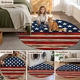 thumbnail image 6 of American Flag 6ft Round Rugs, Vintage USA Flag Wooden Washable Non-Slip Area Rugs for Living Room Bedroom Kitchen, Soft Low Pile Dining Room Kicthen Circle Carpet, Indoor Floor Rug, 6 of 9