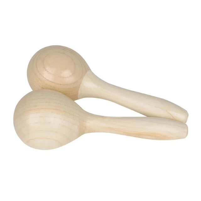 SIfdSeng Get it Fast Kid Wooden Comfortable Grip Clear Sound Unpainted Design for Percussion Ensembles Materi