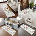 thumbnail image 4 of Hallway Runner Rug 2'x6', Happy Birthday Kitchen Runner Rugs Non-Slip Carpet Mats, Colorful Polka Dot Watercolor Bedside Rugs Runners Washable Floor Carpet for Bathroom Laundry Room, 4 of 5
