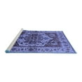 thumbnail image 2 of Ahgly Company Machine Washable Indoor Square Oriental Blue Industrial Area Rugs, 7' Square, 2 of 4