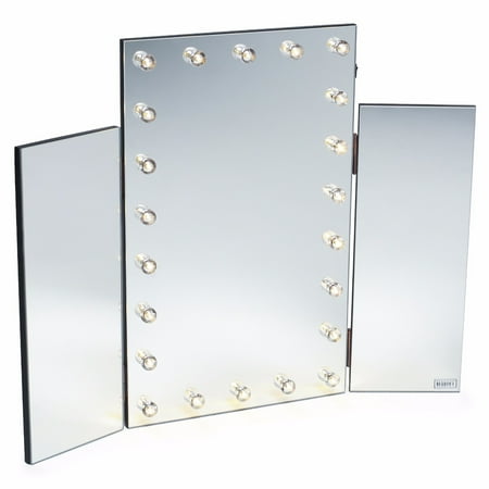 Beautify Large Trifold Hollywood Lighted Makeup Dressing Table Beautify Large Trifold Hollywood Lighted Makeup Dressing Table Vanity Mirror With 22 Led Lights Warm