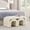 Cream White, variant on Nmkwnr Pack of 3 Upholstered Ottoman with Wood Frame, End of Bed Bench Footrest for Living Room, Bedroom, Dark Green