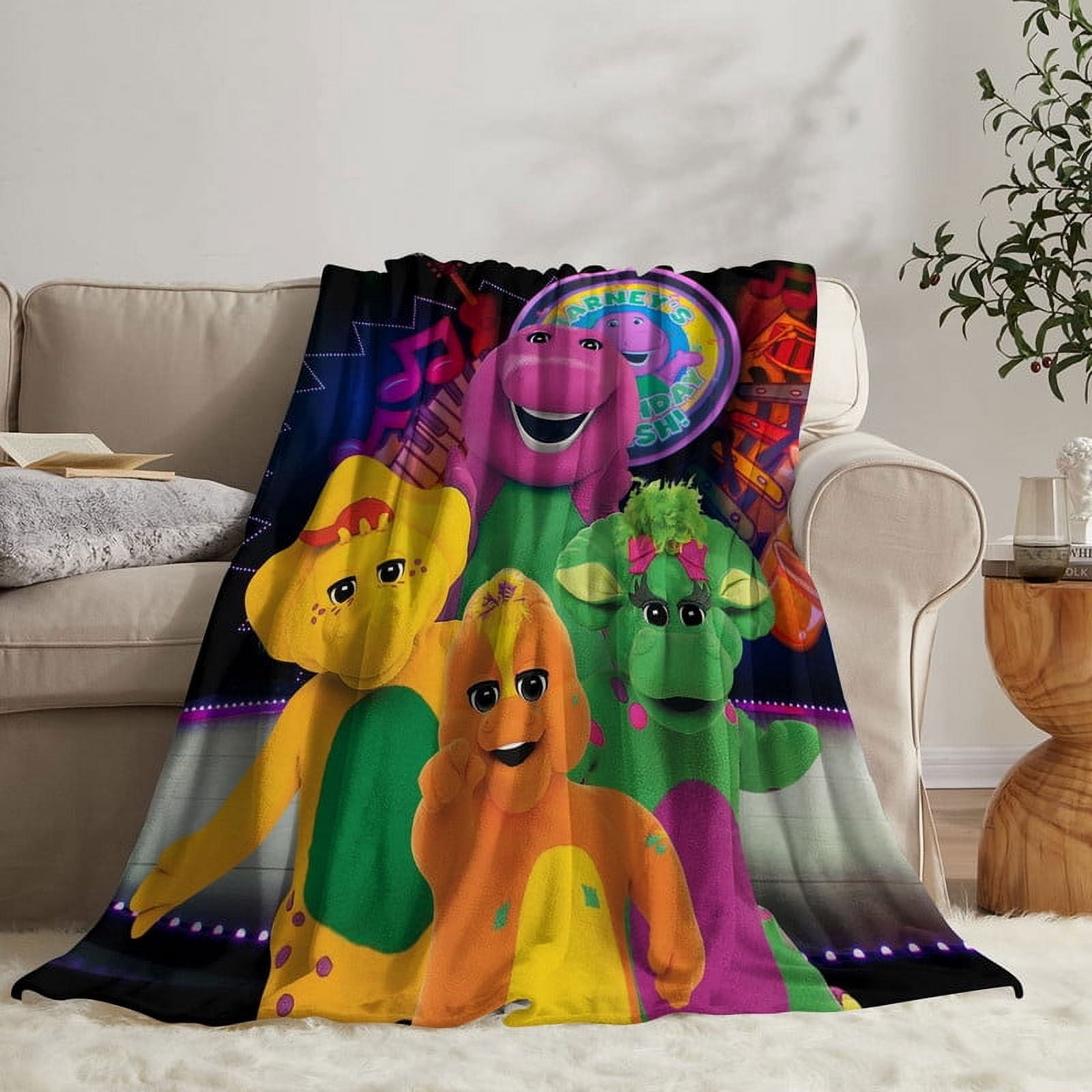 Barney & Friends Throw Blanket Gifts for Fans Lover Girls Boys Women Present Hoodie Him Bed 30"x40"