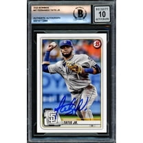 Fernando Tatis Jr. Autographed 2020 Bowman Card #47 San Diego Padres Auto Grade Gem Mint 10 Beckett BAS 220806
