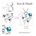 thumbnail image 4 of 925 Sterling Silver Cross Butterfly Necklace Baptism Communion Birthday Conformation Gifts for Daughter Granddaughter Niece-Blue Zircon Birthstone, 4 of 5