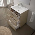 thumbnail image 4 of Eviva Olivia 20" x 16" Medium Oak Modern Bathroom Vanity w/ White Integrated Top, 4 of 4
