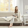 thumbnail image 3 of Beautyrest Heated Microlight to Berber Solid Throw, 60x70", Ivory, 3 of 9