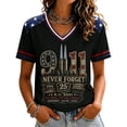 thumbnail image 2 of Women's 911 25th Anniversary Tshirt We Will Never Forget 9/11 Tee Courage Patriotic Hope 9-11 Memorial Shirt, 2 of 4