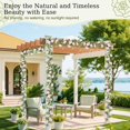 thumbnail image 5 of Lewondr Artificial Eucalyptus Garland with Flower, 2Pack 13FT Faux Floral Greenery Garlands Fake Flowers Vines, Maintenance-Free for Wedding Table Backdrop Party Centerpiece Room Decor, Pink, 5 of 7