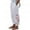 #-White, variant on Pntutb Womens Summer Casual Loose Cotton And Linen Pocket Print Trousers Pants