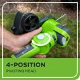 thumbnail image 4 of Greenworks 24V 12" Cordless String Trimmer & Edger, Battery Powered | Automatic Feed | Adjustable Handle | Lightweight for Home Y, 4 of 8