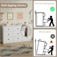 thumbnail image 5 of YouTrend 9 Drawer Dresser for Bedroom, White Wood Adult Dresser Cabinet with Metal Handles for Living Room, Hallway, 5 of 10
