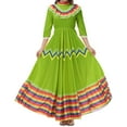 thumbnail image 1 of Falda larga de estilo bohemio para mujer con falda grande y falda de baile, vestido de poliéster para mujer., 1 of 2