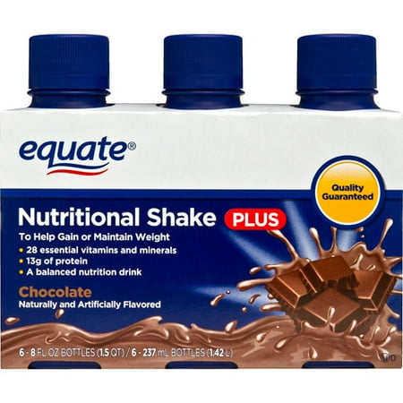 Equate Chocolate Plus Nutritional Shake 1.5 Qt