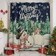 thumbnail image 2 of Shower Curtain 36"W x 72"L Vintage Winter Christmas Snowman Pine Trees Fabric Shower Curtains Set with Hooks Water Repellent Bathroom Curtains Machine Washable Bathroom Accessories, 2 of 9