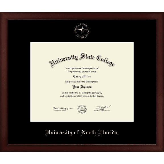 University of North Florida Diploma Frame, Document Size 11" x 8.5"
