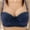 Dark Blue, variant on Summer Sports Bras for Women Solid Color Women's Daily Adjustable Underwear Gathered Thin Bra No Underwire 34-42