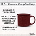 thumbnail image 3 of Ceramic Campfire Mug 13 oz. Set of 10, Bulk Pack - Speckled Camping Tea Cups - Maroon, 3 of 5
