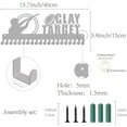 thumbnail image 2 of Medal Hanger Display Medal Holder Clay Target Rack Sports Metal Hanging Athlete Awards Iron Wall Mount Decor with 20 Hooks for DIY Competition Ribbon Lanyard Medals Silver 15.7x5.9Inch, 2 of 9