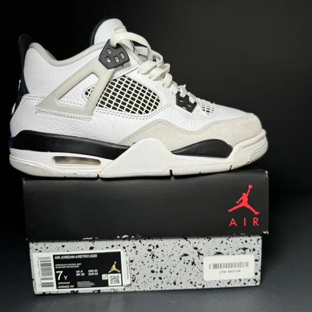 Ni-k-e Size 7 - Ni-k-e Air Jordan 4 Retro GS Military Black Men's Shoes
