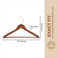 thumbnail image 6 of Unique Bargains 2Pcs Wood Durable Space Saving Home Clothes Hangers Anti-Slip, 6 of 6