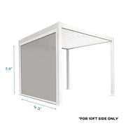 Mirador 111S Outdoor Pergola Aluminum Pull Down Privacy Screen 10 Side, White(Not Pergola)