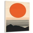 thumbnail image 2 of Designart "Minimalist Geometric Sunset in Bold Orange IV" Modern Geometric Metal Wall Art, 2 of 5