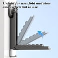 thumbnail image 3 of Wall-Mounted Plastic Suction Cup Storage Rack - Foldable & Retractable Organizer for Towels/Clothes, Perfect for Bathroom/Laundry Room, Space-Saving Portable Shelf for Home Use, 14*11*3in, Black, 3 of 7