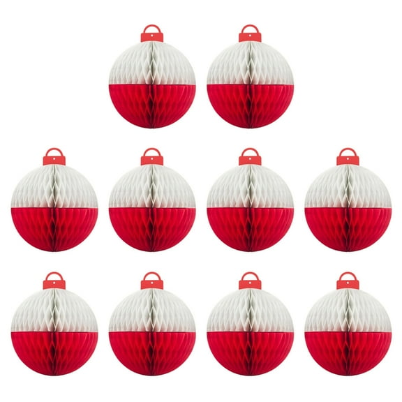 AOOOWER Pack of 10 Paper Bobber Honeycomb Balls Hangings for Fishermen Themed Birthday and Baby Showers Party Supplies